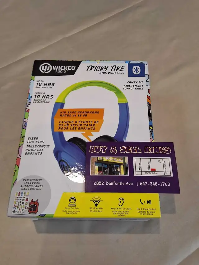 Wicked Audio Tricky Tike Kids Bluetooth Headphones NEW