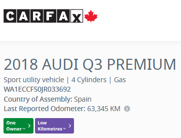 2018 Audi Q3 QUATTRO-KOMFORT/ONE OWNER! 63707 KMS! CERTIFIED! - Photo 2