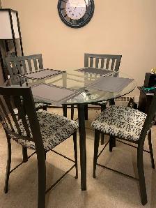 Glass Table and Chairs ….$100.00