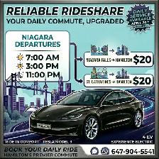 DAILY RIDESHARE: Hamilton to Niagara Falls & St. Catharines - Photo 2