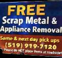 Scrapper.  (519) 919-7120 Free Appliance & Scrap Metal Pick Up