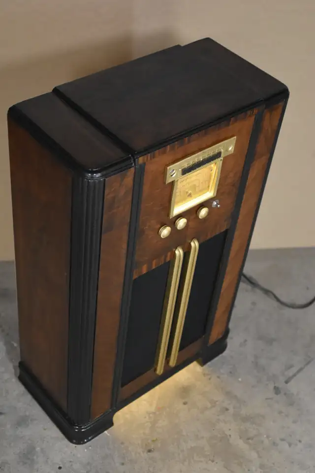 Système Audio Cabinet Radio Antique - Photo 6