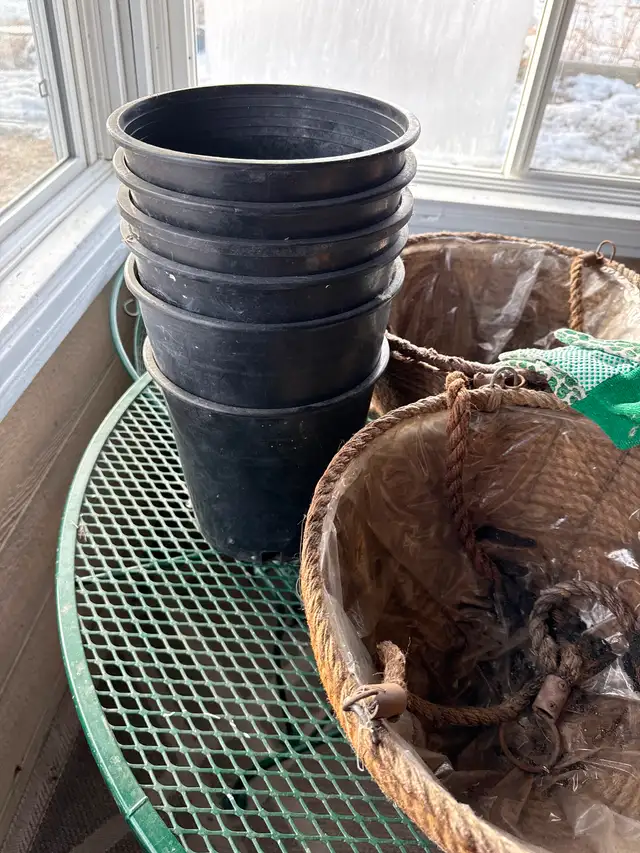 Gardening baskets and pots