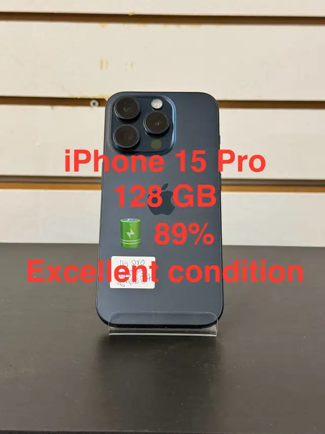 iPhone 15 Pro 128 GB 89% battery health excellent condition
