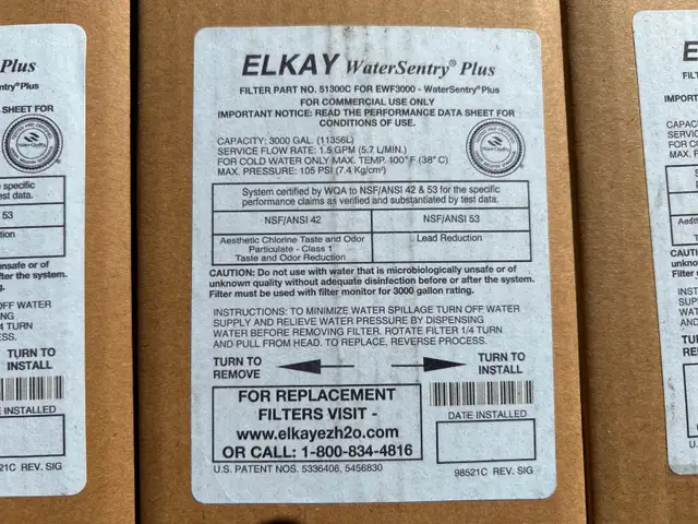NEW Replacement for Elkay 51300C_4PK WaterSentry Plus Replacemen