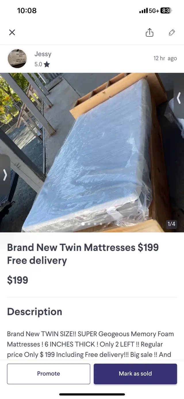 Brand New TWIN Mattresses $199 Free Delivery - Photo 3
