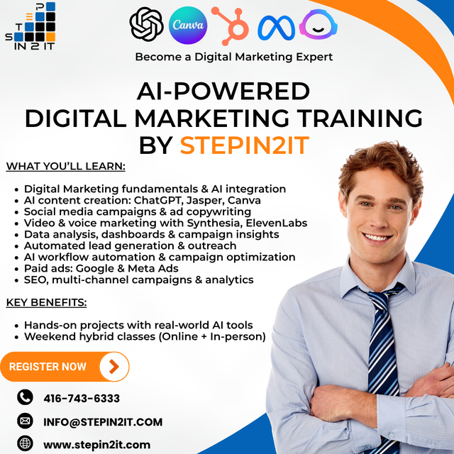 AI- POWERED DIGITAL MARKETING TRAINING BY STEPIN2IT