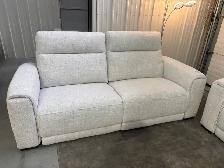 Fabric power reclining sofa