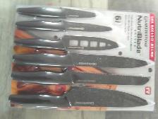 Granitestone Nutriblade kitchen knives 6 pce new