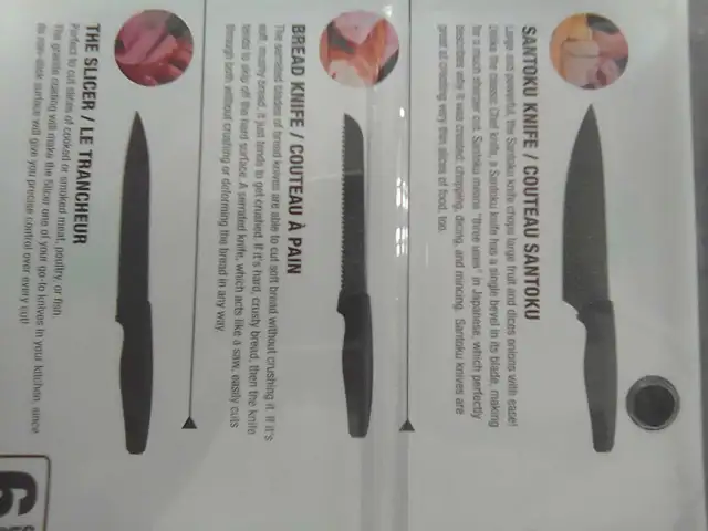 Granitestone Nutriblade kitchen knives 6 pce new - Photo 2
