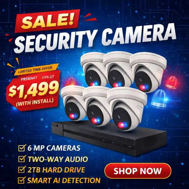 4K security camera installation