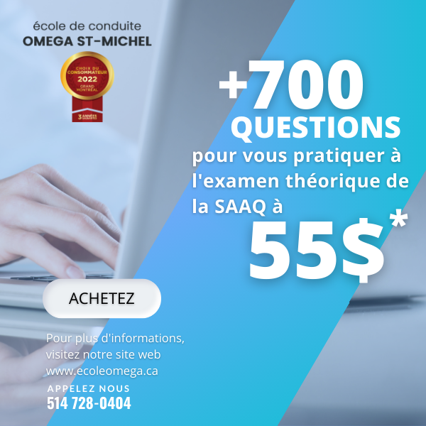 Préparation en ligne pour l’exam théorique SAAQ CLASSE 1-2 ou 3