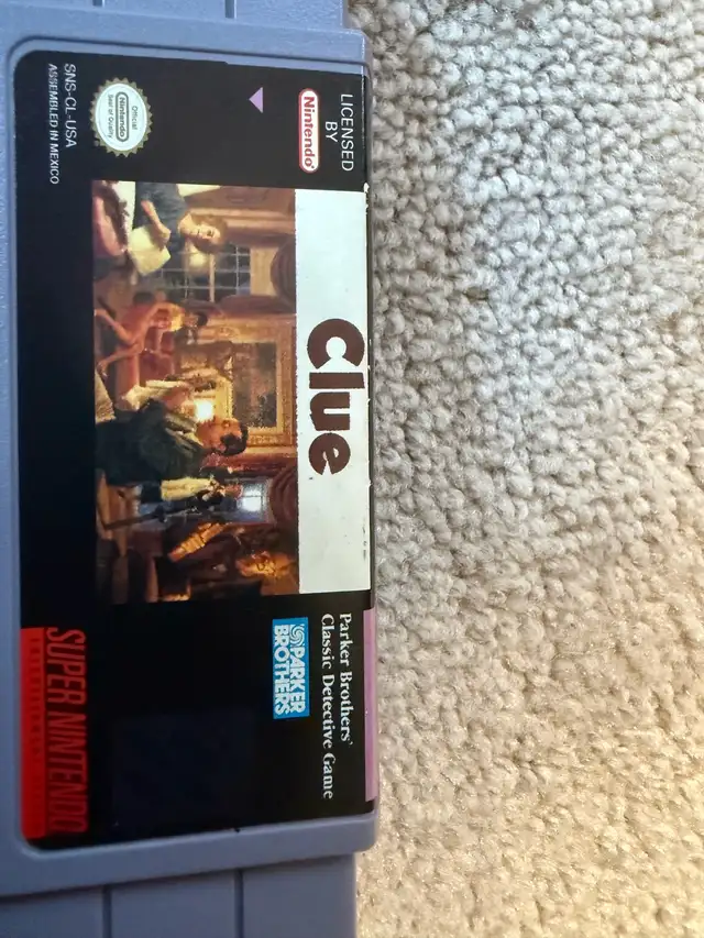 Super Nintendo Clue – SNES Cartridge Only