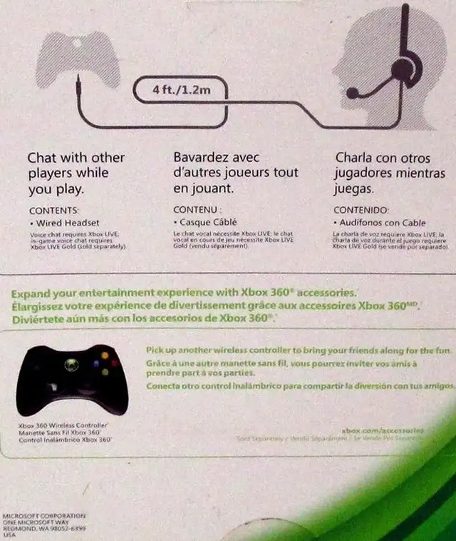XBox360 Wired Headset - Photo 3