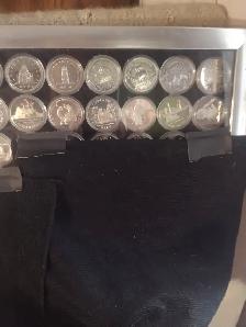 27 unc. Canadian silver dollars 1971 to 1997