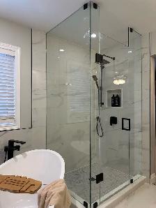 SHOWER GLASS DOORS SHOWER ENCLOSURES GLASS BATHTUB SLIDING GLASS - Photo 4