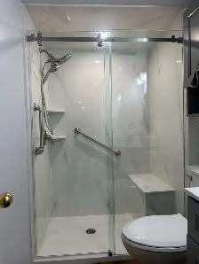 SHOWER GLASS DOORS SHOWER ENCLOSURES GLASS BATHTUB SLIDING GLASS - Photo 6