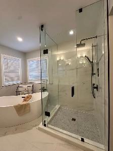 SHOWER GLASS DOORS SHOWER ENCLOSURES GLASS BATHTUB SLIDING GLASS - Photo 8