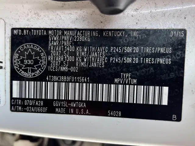 2015 Toyota Venza V6 AWD LE, Leather - Photo 30