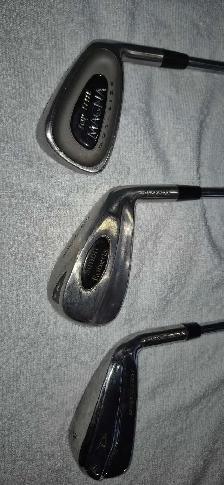 2 Driving irons and 1 iron