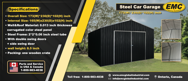 14ft x 19ft Steel Car Garage – Sturdy, Weather-Resistant Protect - Photo 3