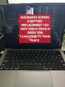 Macbook's screen and battery replacement
