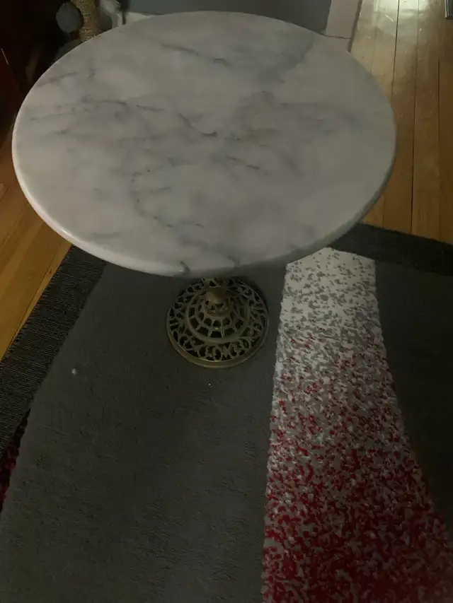 Short marble table