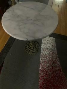 Short marble table