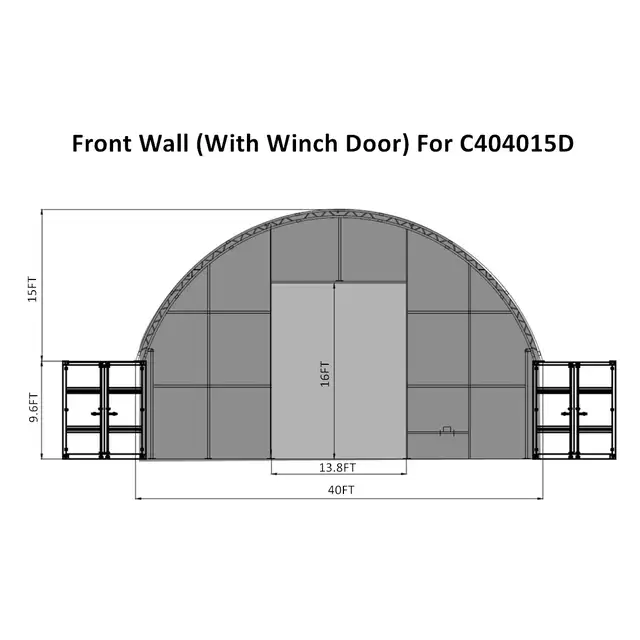 Front & Back Wall Kit for C404015D Container Shelter - Photo 2