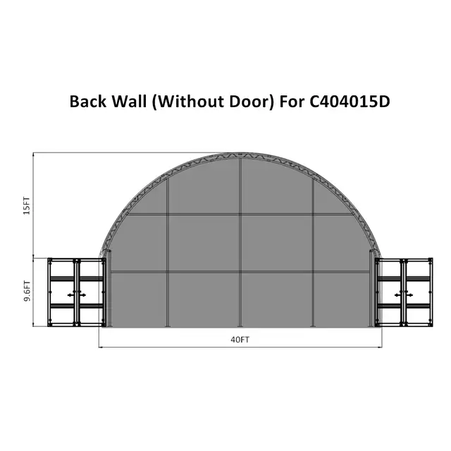 Front & Back Wall Kit for C404015D Container Shelter - Photo 3
