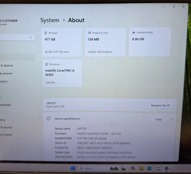 Acer Laptop: 8003252N00 - Photo 3