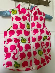 OLD NAVY little girl's cute apple puffer vest