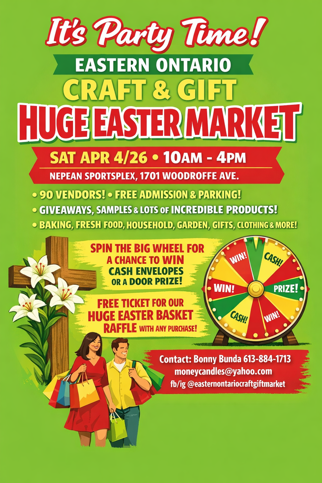 HUGE Easter Market Sat Apr 4/26 Nepean Sportsplex 10am - 4pm - Photo 3