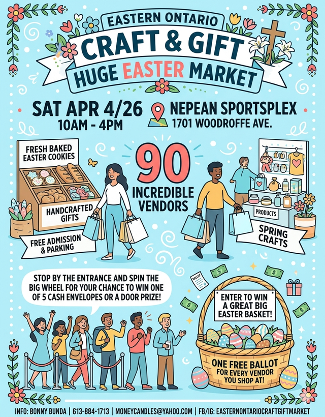 HUGE Easter Market Sat Apr 4/26 Nepean Sportsplex 10am - 4pm - Photo 3