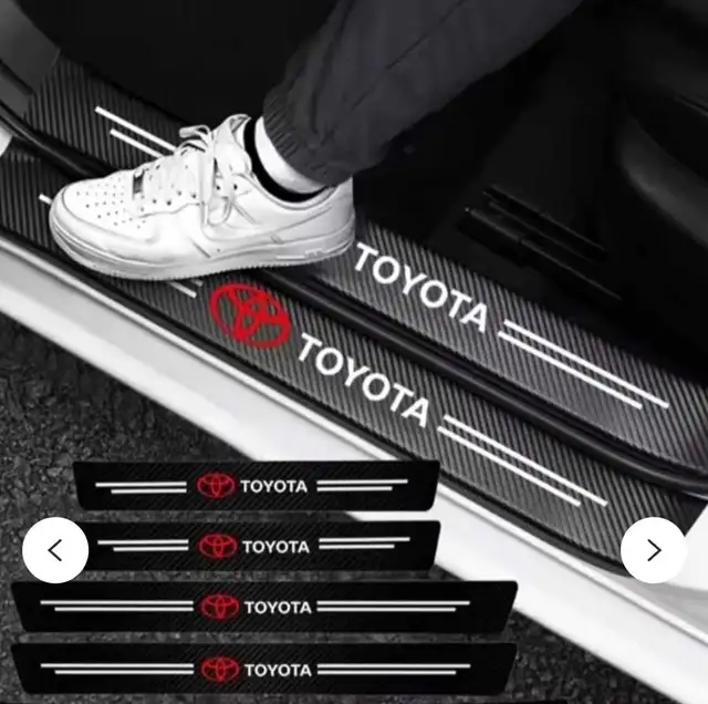 set of 4 Toyota door sill plates, designed carbon fiber $20