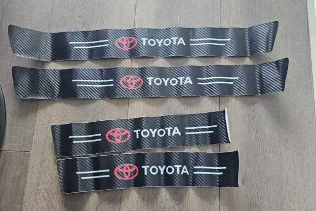 set of 4 Toyota door sill plates, designed carbon fiber $20 - Photo 2