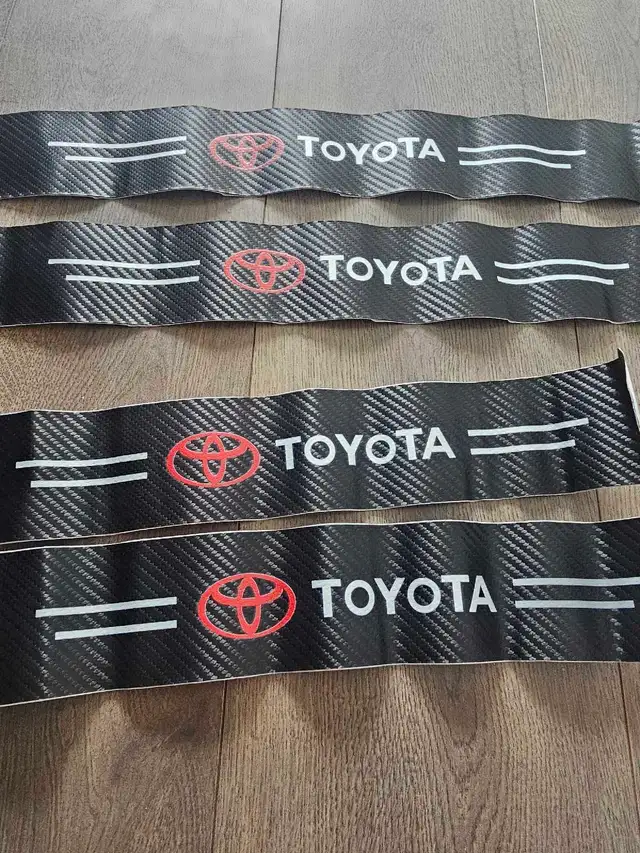 set of 4 Toyota door sill plates, designed carbon fiber $20 - Photo 3