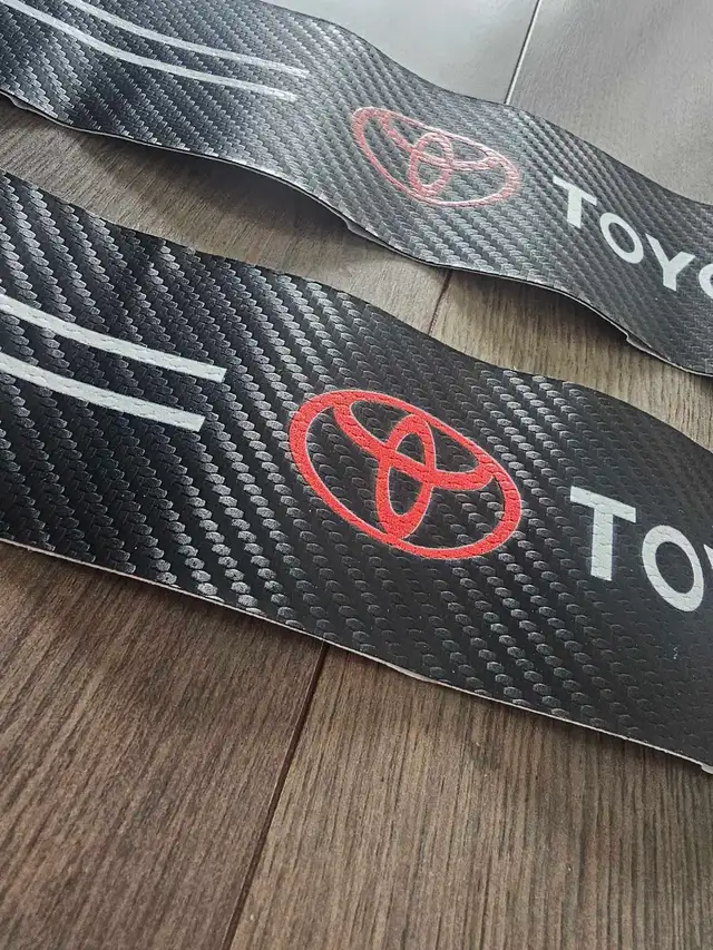 set of 4 Toyota door sill plates, designed carbon fiber $20 - Photo 4