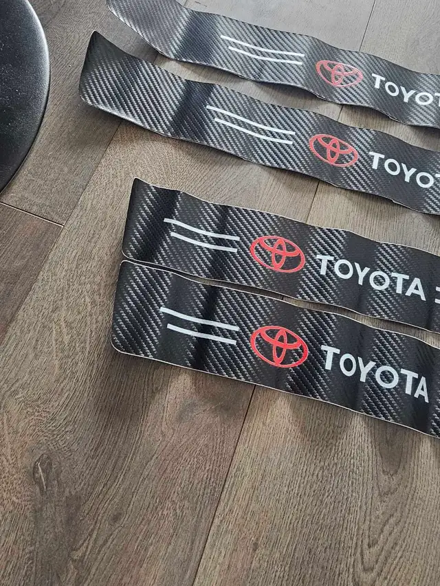 set of 4 Toyota door sill plates, designed carbon fiber $20 - Photo 5