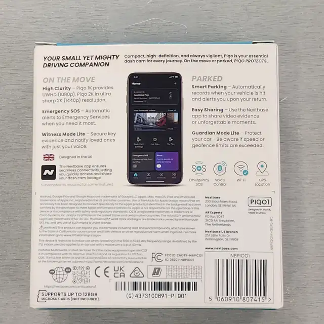 Nextbase Piqo 1k Smart Dash Cam - BRAND NEW - Photo 2