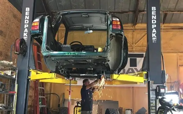 Industrial 10,000 lb Two Post Auto Lift – Vehicle Hoist - Photo 2