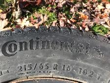 4x pneus d’hiver Continental WinterContact❄215/65R16   Rim 5x108 - Photo 2