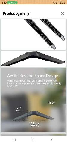 TV Stand Legs fit for TCL TV, Part Number. A01430-0, Compatible