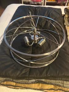 NEW IN BOX CANARM MALENE SEMI-FLUSH MOUNT, BRUSHED NICKLE LIGHT