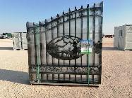 14 ft Iron Gate w/ Deer Artwork – Driveway Entrance - Photo 3