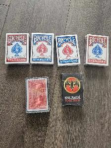 6 professional playing cards poker deck bicycle brand