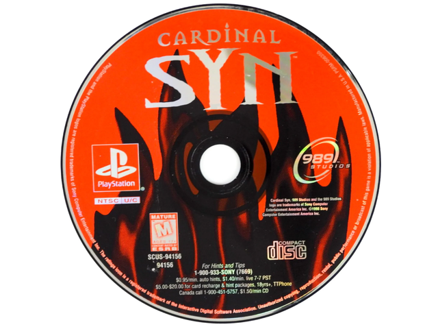 Used Game Disk Only Cardinal Syn PlayStation PS1 $10