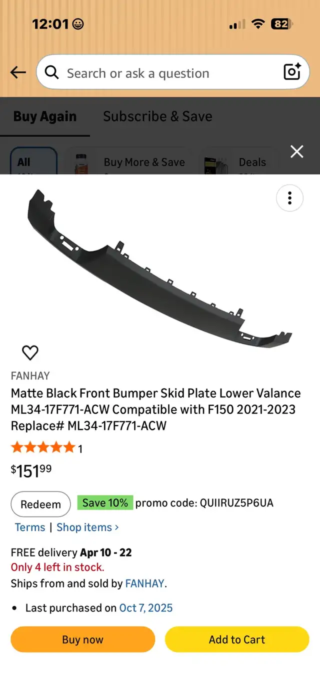 bumper skid plate lower Valance