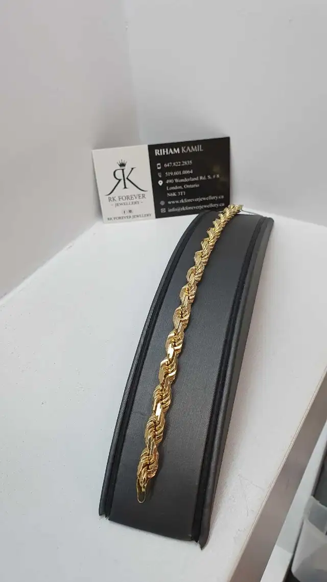 10k yellow gold bracelet #369_5 - Photo 3