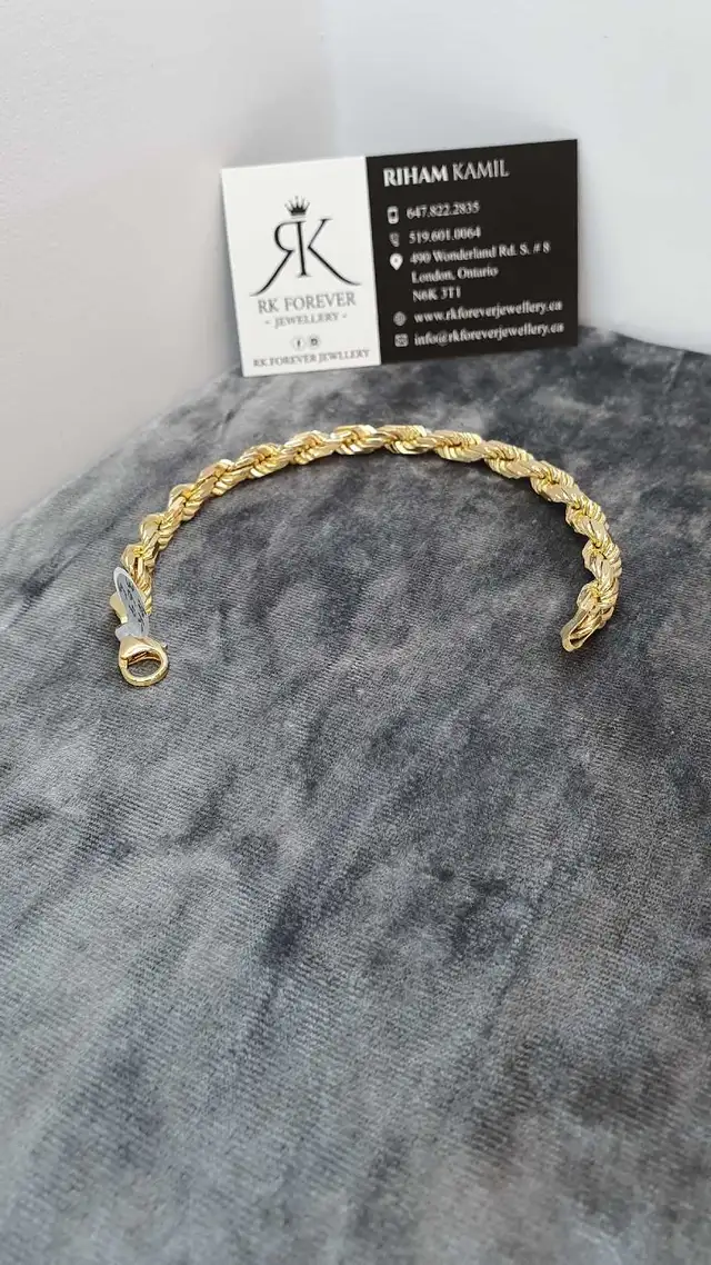 10k yellow gold bracelet #369_5 - Photo 4